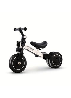 llwoo 4-in-1 Kids Balance Scooter – White & Black Multifunctional Ride-On Bike with Adjustable Handlebars, Durable Metal Frame & Training Wheels for Boys & Girls  - Image 3