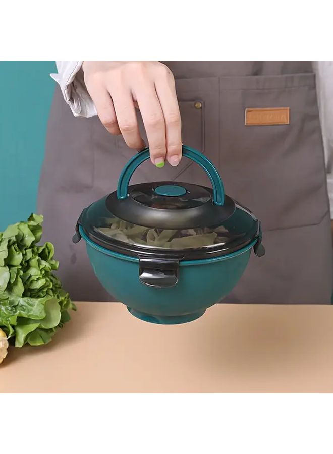 Blue Leak-Proof Microwave Oven Safe Noodle Bowl With Sealed Cover - Image 2