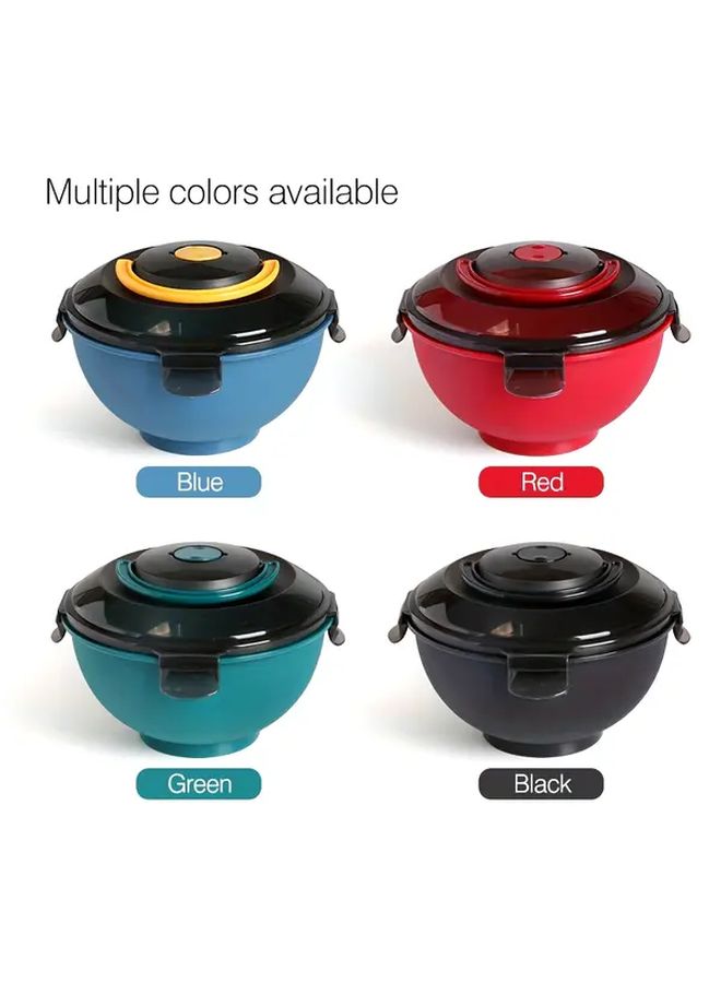 Blue Leak-Proof Microwave Oven Safe Noodle Bowl With Sealed Cover - Image 3