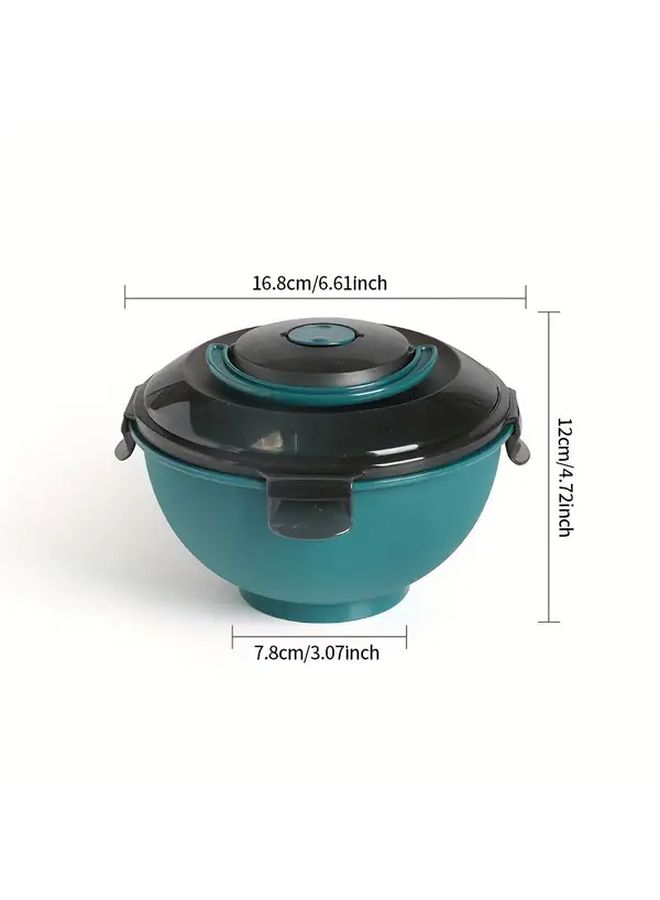 Blue Leak-Proof Microwave Oven Safe Noodle Bowl With Sealed Cover - Image 5