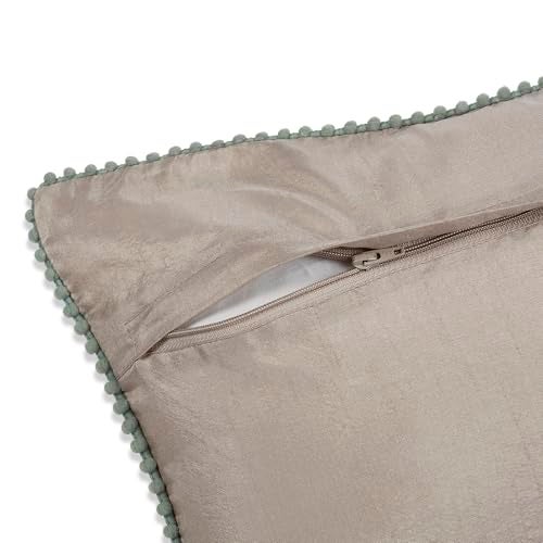 haus & kinder Decorative Embroidered Sham Cushion Cover Set of 1, Cotton Throw Pillow Cushion Cover 12x18 Inch for Sofa, Couch & Living Room Decor, Soft Breathable Rectangle Cushion Case - Image 4