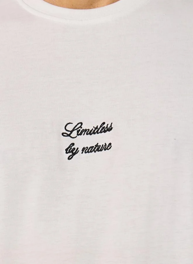 Styli Minimal Embroidered Regular Fit T-Shirt
