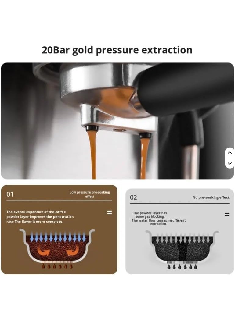 وترتر ماكينة قهوة Wtrtr One-Touch CoffeeHose، ماكينة إسبريسو، كابتشينو ولاتيه، خفاقة حليب أوتوماتيكية (ضمان لمدة عام واحد)، CM5383 (L) - Image 5