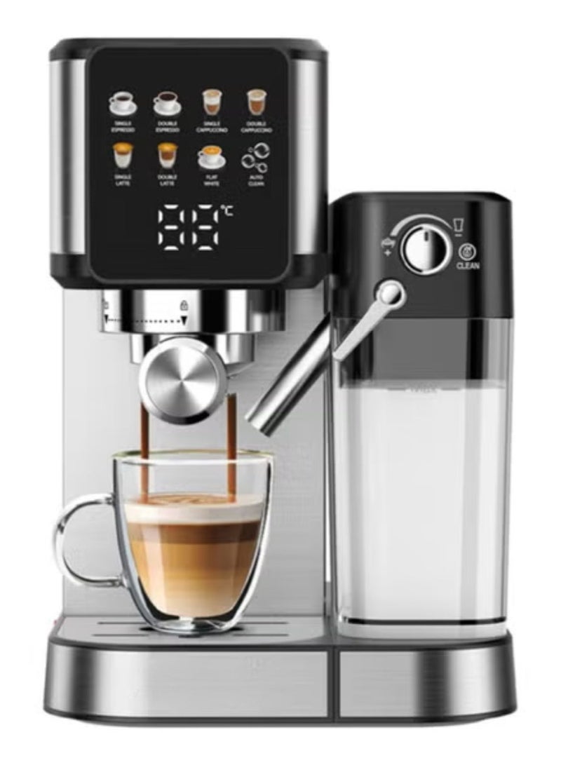 وترتر ماكينة قهوة Wtrtr One-Touch CoffeeHose، ماكينة إسبريسو، كابتشينو ولاتيه، خفاقة حليب أوتوماتيكية (ضمان لمدة عام واحد)، CM5383 (L) - Image 1