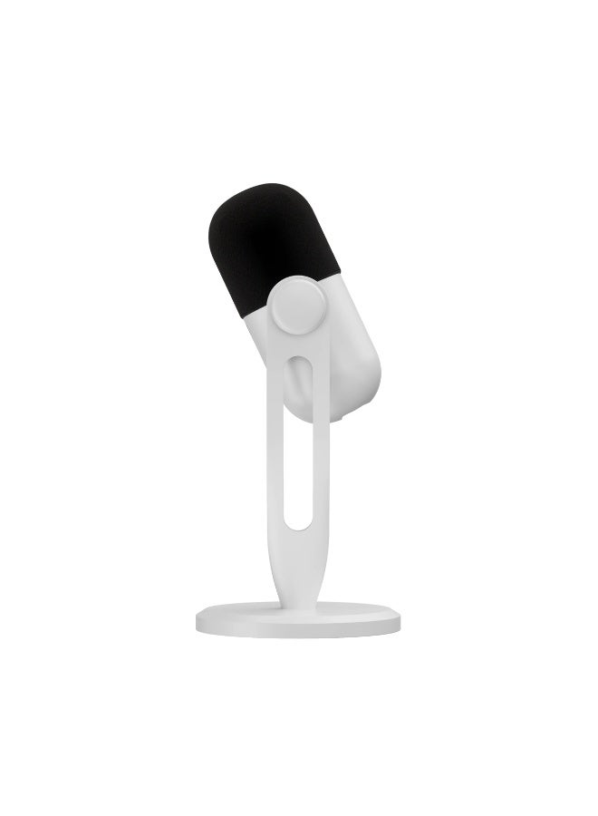 MARVO MIC-08 Blast 50 RGB Streaming Microphone – Condenser Microphone with Real-Time Monitoring & Touch Controls (White) - Image 4