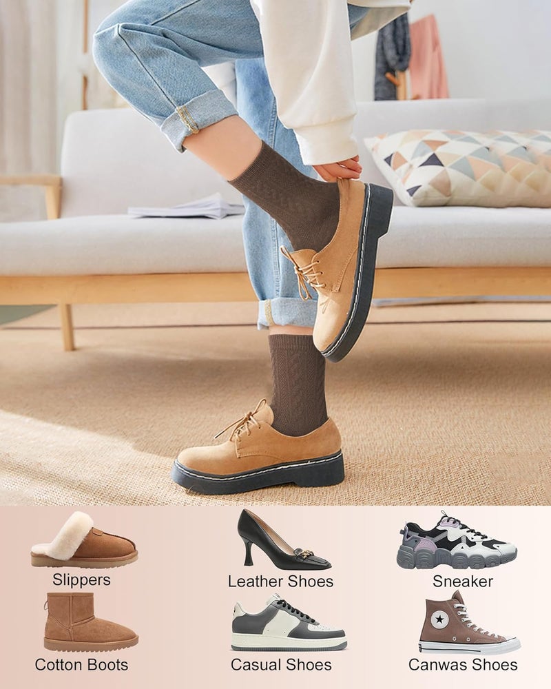 YSense Womens Wool Socks, Winter Boot Socks Stocking Stuffers Gifts for Women Men Warm Crew for Hiking - Image 5