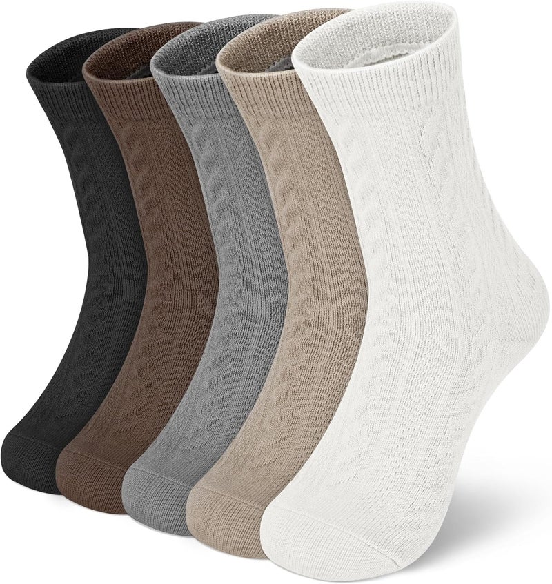 YSense Womens Wool Socks, Winter Boot Socks Stocking Stuffers Gifts for Women Men Warm Crew for Hiking - Image 1