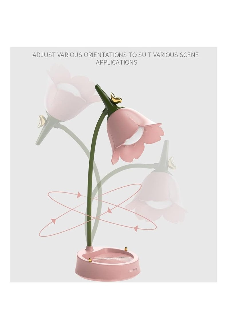 KASTWAVE Cordless Table Light Adjustable Gooseneck Dimmable Touch Rechargeable Battery Eye-Caring Night Light for Kids Mini Cute Lamp for College Dorm Bedroom Reading - Image 2