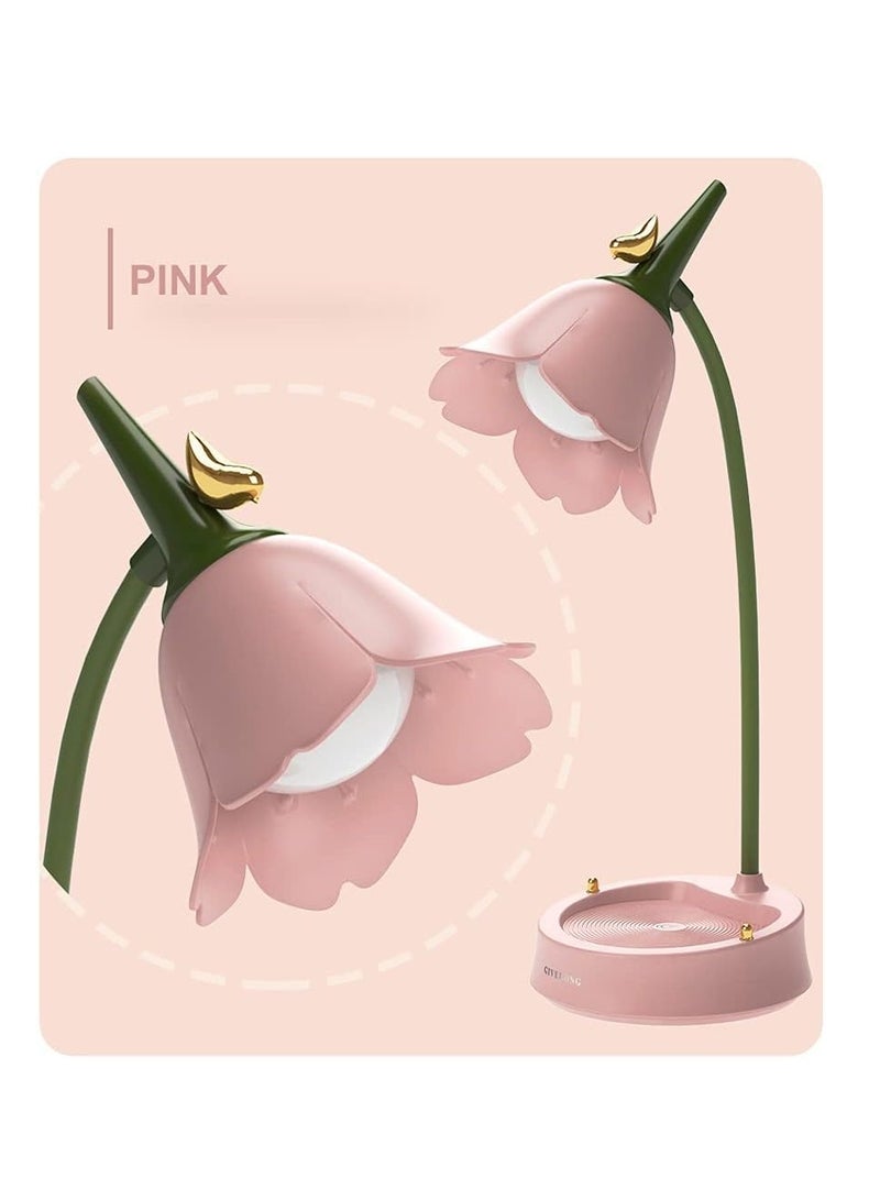 KASTWAVE Cordless Table Light Adjustable Gooseneck Dimmable Touch Rechargeable Battery Eye-Caring Night Light for Kids Mini Cute Lamp for College Dorm Bedroom Reading - Image 3