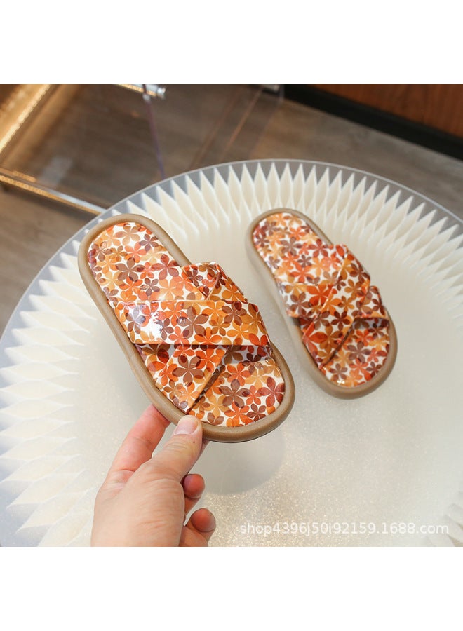 Girls' Outdoor Slippers  Summer New Style Open-toe Cross-strap  Style Princess Shoes Non-slip Trendy Sandals