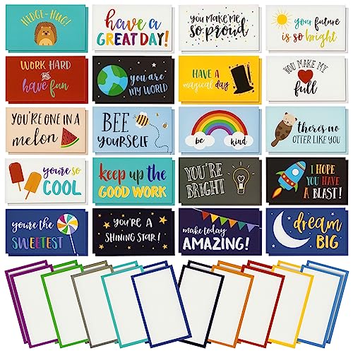 Infinite Curiosity Lunch Box Notes, Inspirational and Encouraging Cards for Kids (4x2.3 In, 60 Pack) - Image 1