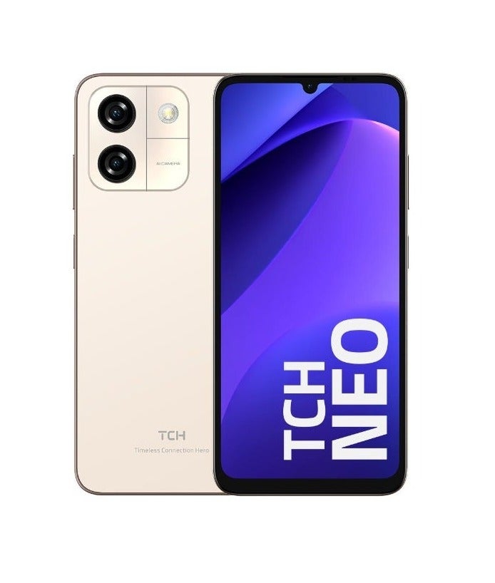 TCH Neo Gold Smart Phone 4GB+4GB RAM 64GB Dual Sim Transperent cover in box + L30 Wireless Earbuds White - Image 2