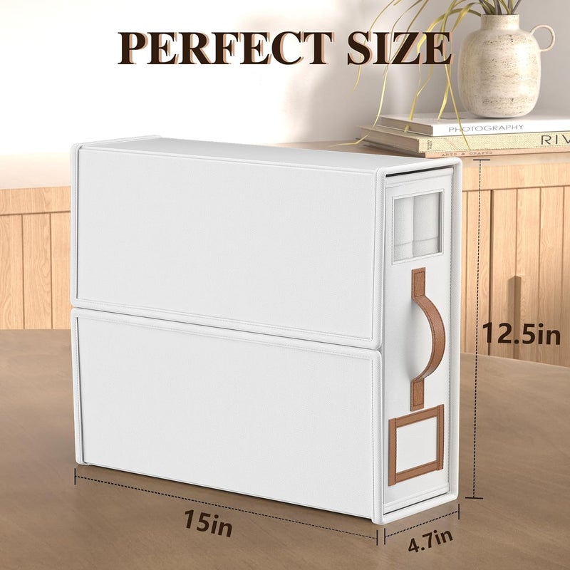 RENVA Storage Box Bed Sheet Organizer Foldable with Zipper Closet Organizer for BedsheetsBlanketsClothes Modern White 4 - Image 5