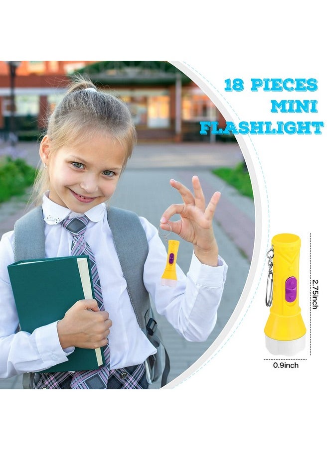 Kasyat - 36 Pieces Camping Party Favors 18 Pieces Colorful Compass Keychains Belt Clips And 18 Pieces Mini Flashlight Keychains For Adults Kids Toys Prizes - Image 1