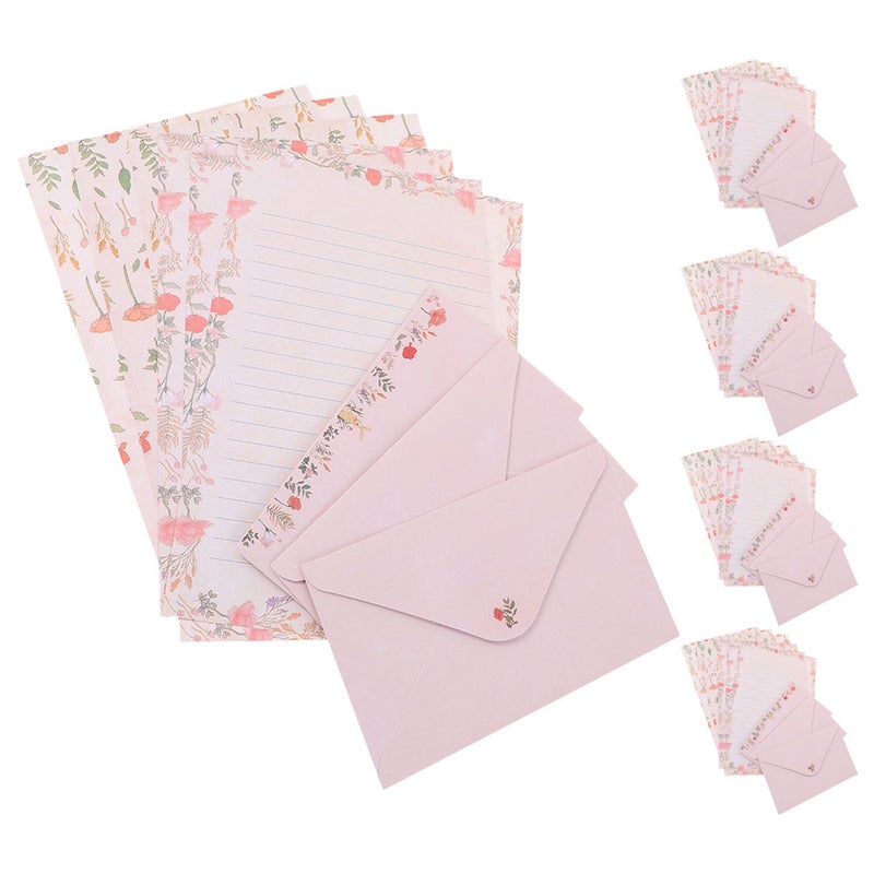 Cute Stationery Set Letter Paper Envelope Set Invitation Card Thank You Card Assorted Color 5 Sets - Image 1