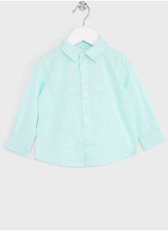 Kids Regular Fit Linen Shirt