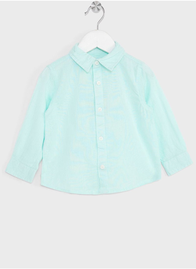 MANGO - Kids Regular Fit Linen Shirt - Image 1
