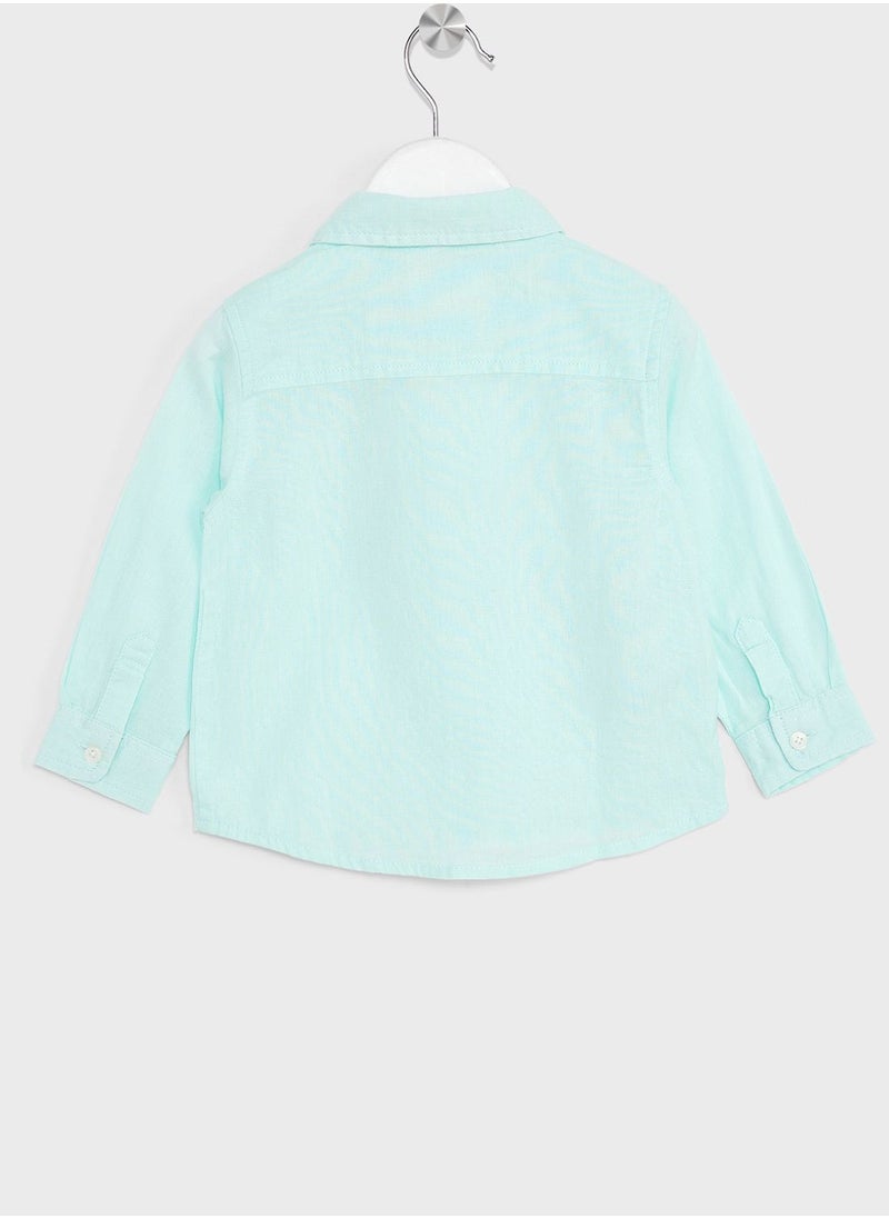 MANGO - Kids Regular Fit Linen Shirt - Image 1