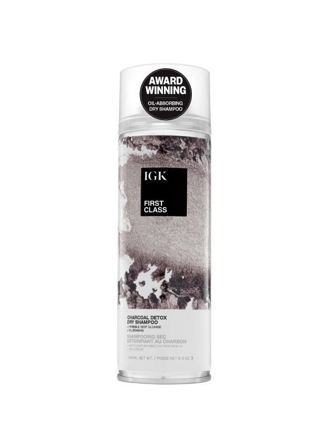 IGK First Class Charcoal Detox Dry Shampoo Deep Cleansing Oil Odor Absorbing Adds Volume Texture For All Hair Types 63 oz - Image 3