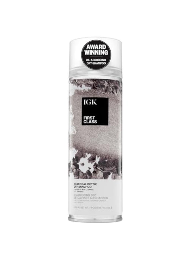 IGK First Class Charcoal Detox Dry Shampoo Deep Cleansing Oil Odor Absorbing Adds Volume Texture For All Hair Types 63 oz - Image 1