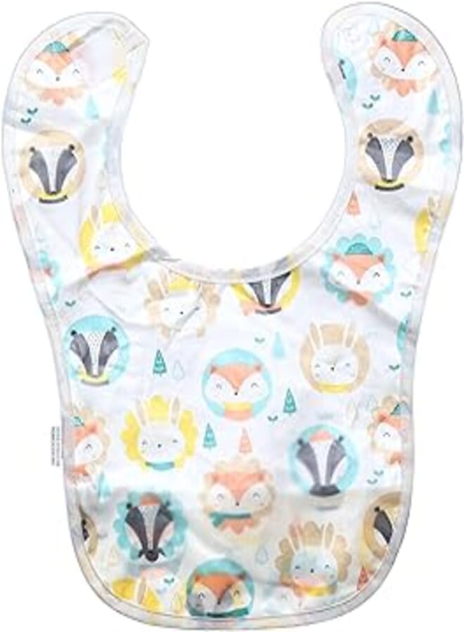 Mix and Max Mix&Max Waterproof Bib Printed Animals For Unisex-Multicolor