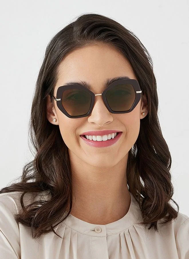 30Sundays  30Sundays SHOOK,Women Sunglasses, Cat Eye Sunglasses, UV Protection: UV400 (Brown,Brown) for Women | Best Price UAE