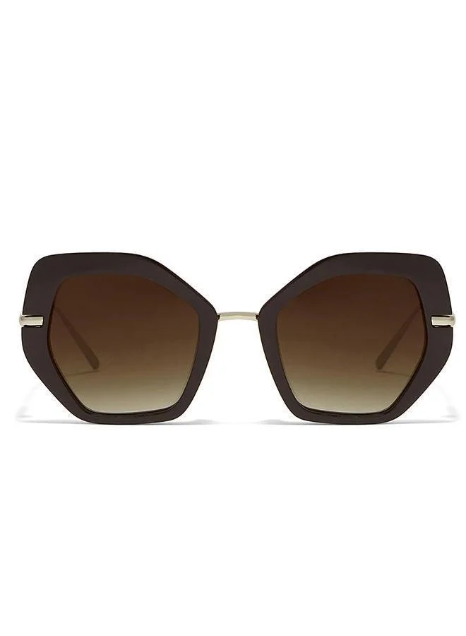 30Sundays 30Sundays SHOOK,Women Sunglasses, Cat Eye Sunglasses, UV Protection: UV400 (Brown,Brown)