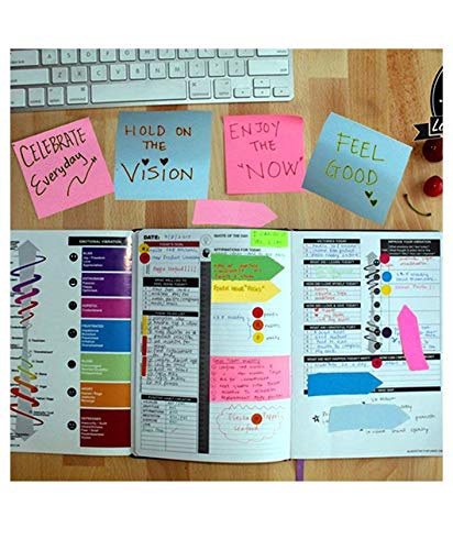 R H lifestyle Sticky Note Memo Pad with 8 Sticky Tabs, Bright Neon Colors Cute Sticky Notes Set (100 Sheets Each) for Office Stationery School Supplies - Image 5