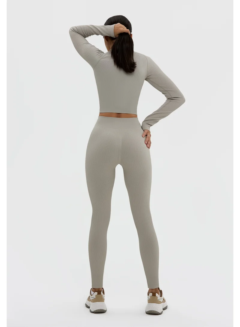 Bona Fide Angel Leggings Opal Grey Bona Fide Premium Quality High Waist Seamless Leggings for Women - Workout Lifting Leggings with Tummy Control for Gym, Yoga for Women | Best Price UAE