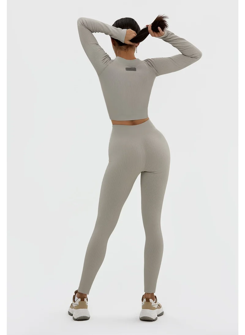 Bona Fide Angel Leggings Opal Grey Bona Fide Premium Quality High Waist Seamless Leggings for Women - Workout Lifting Leggings with Tummy Control for Gym, Yoga for Women | Best Price UAE