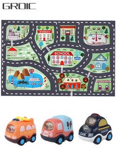 GROIC Kids Carpet Play Mat Rug for Playroom,City Life with Road Traffic Car Rug Mat, Learning and Educational Play Rugs with 3 Cars,Indoor Game Mat(120*160cm)  - Image 1