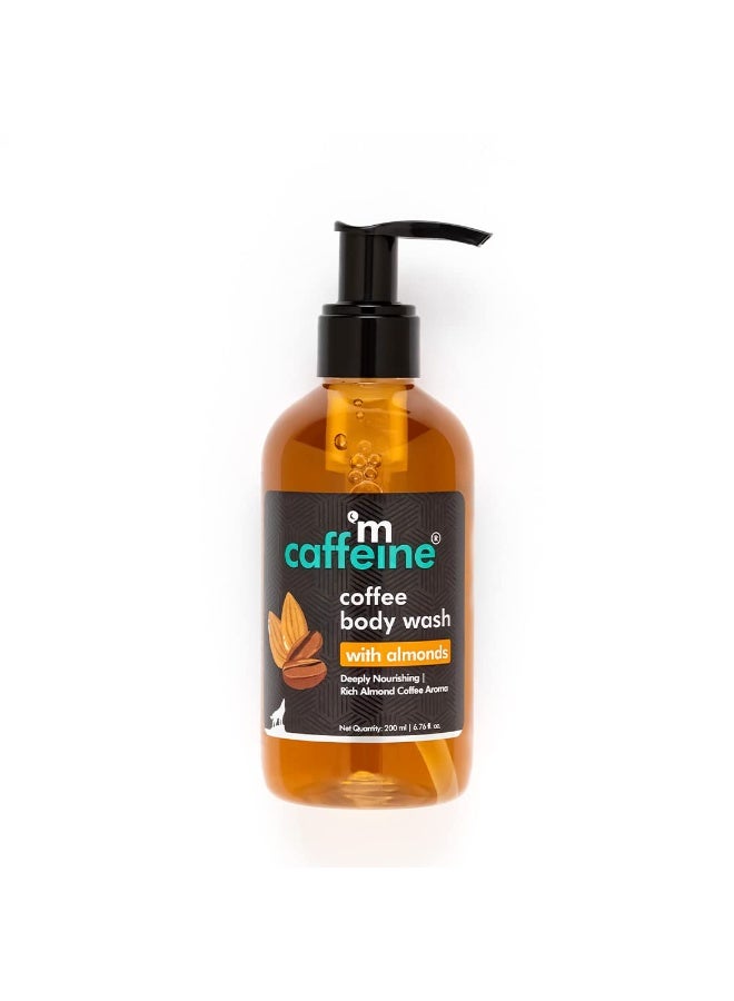 mcaffeine Coffee Body Wash With Almonds | De-Tan & Deep Cleansing Shower Gel|Enriched With Vitamin E&In Energizing Nutty Almond Aroma|Shower Gel|Suitable For All Skin Types|For Both Men&Women - 200Ml - Image 1