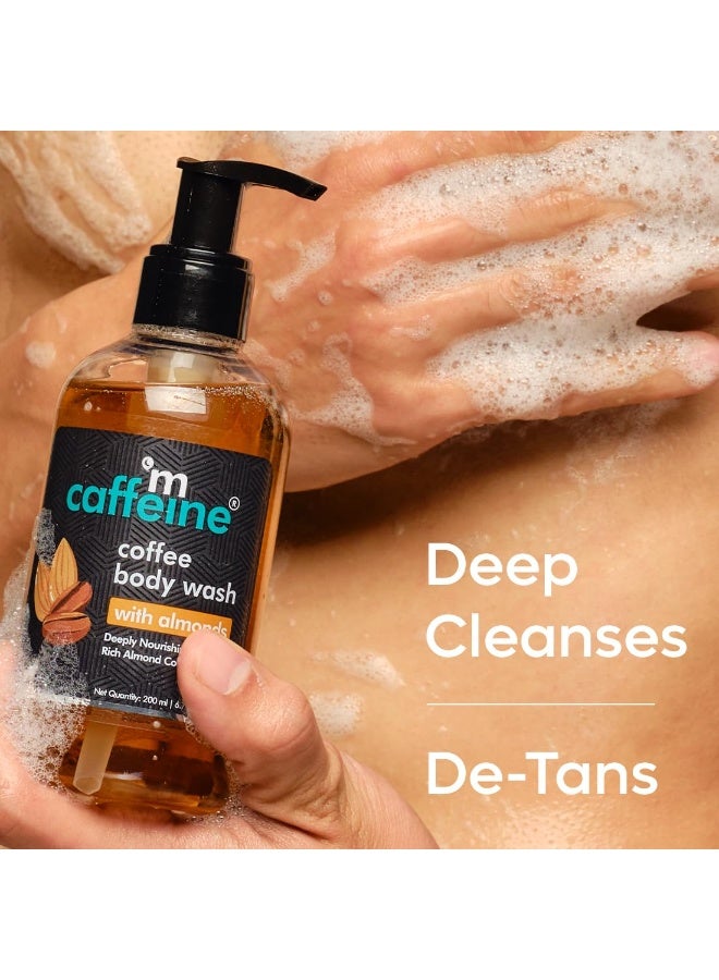 mcaffeine Coffee Body Wash With Almonds | De-Tan & Deep Cleansing Shower Gel|Enriched With Vitamin E&In Energizing Nutty Almond Aroma|Shower Gel|Suitable For All Skin Types|For Both Men&Women - 200Ml - Image 4