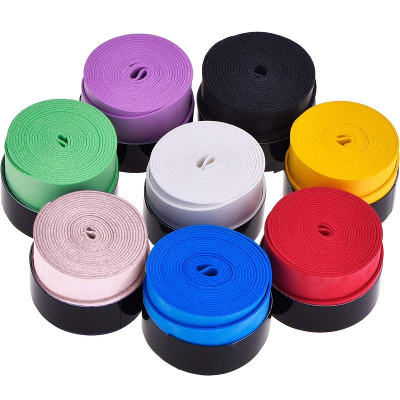 Pangda 8 Pieces Tennis Badminton Racket Overgrip for Anti Slip and Absorbent Grip, Assorted Color