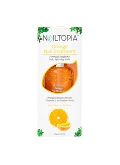 Nailtopia Orange Nail Treatment - Revitalizing Nail Strengthener Remedy for Stronger Nails - Growth Serum for Damaged, Thin, Cracked Nails - Vitamin Infused, Bio Sourced, and Vegan - 0.41 oz  - Image 1