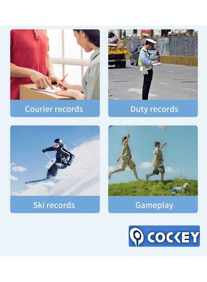 COCKEY Handheld Action Camera, 4k 30FPS Video Camera, 1.3 Inch Screen, 270 Degree Rotating Lens, with 30M Water Proof Case, Portable Vlogging Camera for Photography Outdoor Riding Diving ,with 128G Card - Image 4