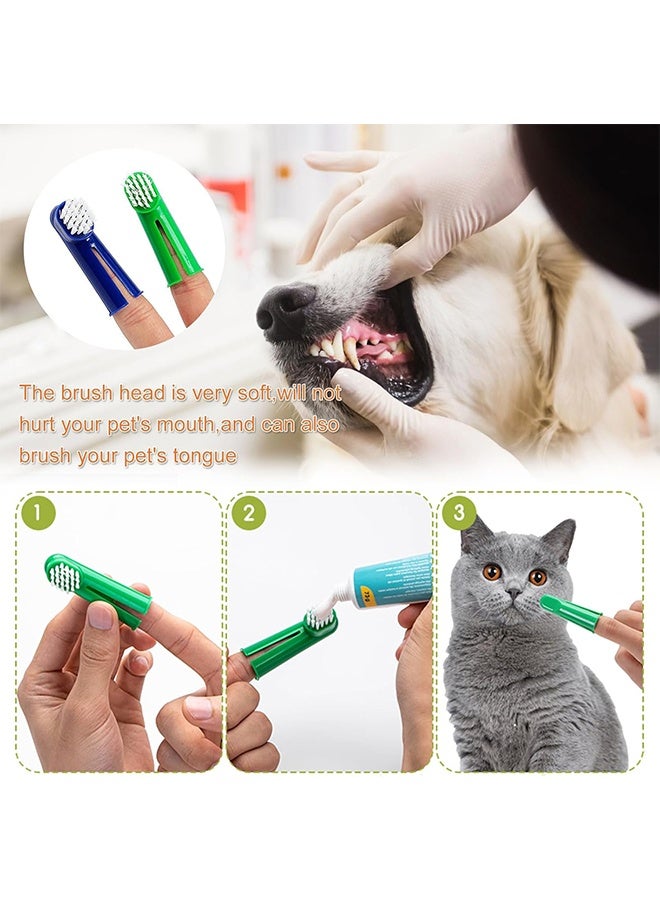 Pets Toothbrush for Dog Cat, Toothbrush and Toothpaste for Dogs, Dog Teeth Cleaning Set, Dental Care Kit Dog, Vanilla Flavour - Image 3