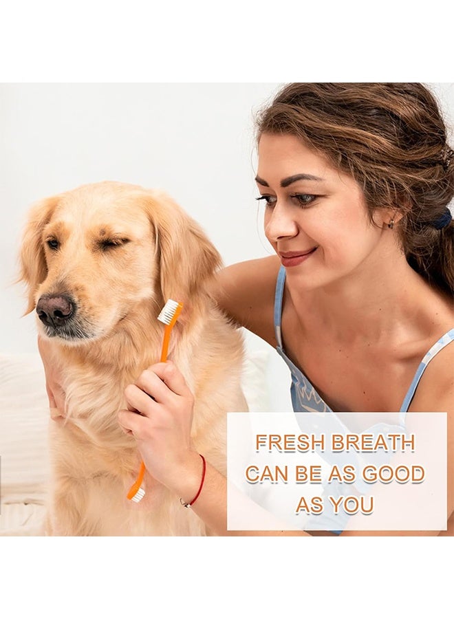 Pets Toothbrush for Dog Cat, Toothbrush and Toothpaste for Dogs, Dog Teeth Cleaning Set, Dental Care Kit Dog, Vanilla Flavour - Image 5