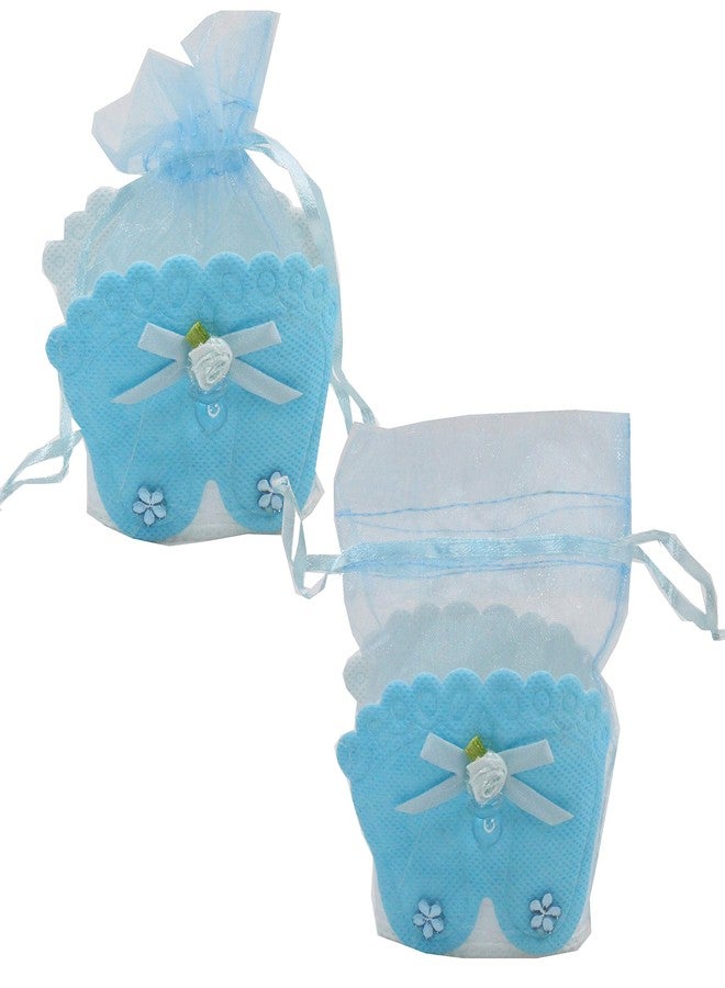 Jades : Baby Themed Favor Treat Bag- Baby Themed Party Candy Pouch-Baby Shower Treat Pouch-Baby Themed 1st Birthday Favor-Baby Themed Return Gift (Blue Set of 12 - A) - Image 4