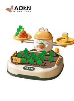 WAOKN Kids Early Education Fun Pulling Radish and Quantity Balance Set Educational Toys to Help Children Understand Quantity Exercise Hand and Eye Coordination 