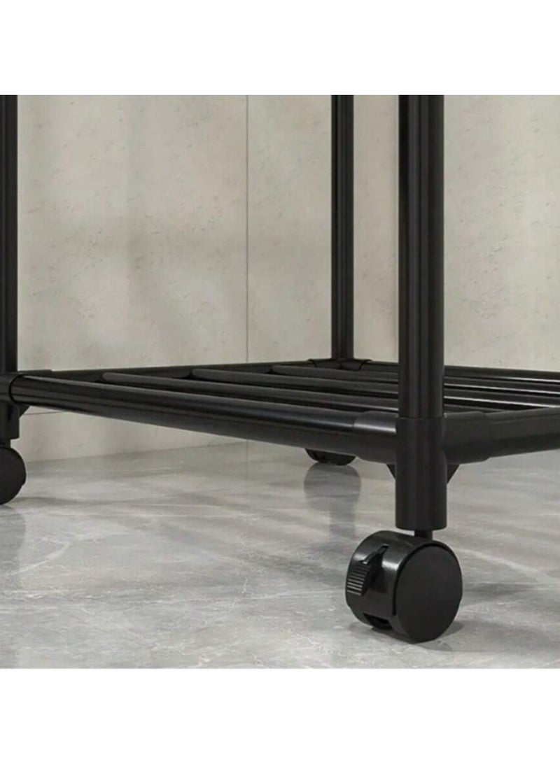 LINGWEI Kitchen Stand Microwave Oven Rack, 6-layer Kitchen Baker Rack, Heavy-Duty Kitchen Storage Shelf with Rolling Wheels for Kitchen - Image 5