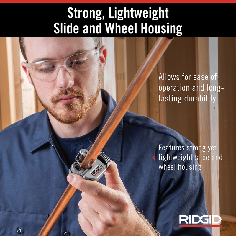 Ridgid - CC247 RIDGID 40617 Model 101 Close Quarters Tubing Cutter, 1/4-inch to 1-1/8-inch Tube Cutter Silver - Image 5