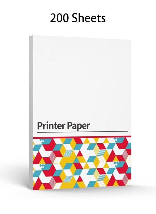 A4 Thermal Papers for M08F Compatible with HPRT MT800/MT800Q Portable Printer, 8.27" x 11.69 Inch 200 Sheets, Black on White - Image 1