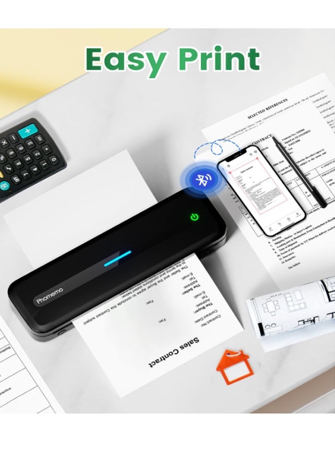A4 Thermal Papers for M08F Compatible with HPRT MT800/MT800Q Portable Printer, 8.27" x 11.69 Inch 200 Sheets, Black on White - Image 5