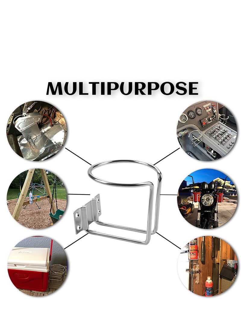 SYOSI 4 Pcs Boat Cup Holder, Stainless Steel Boat Ring Cup, Drink Holder Universal Drink Holder for Marine Yacht Truck RV Car Trailer Hardware - Image 4