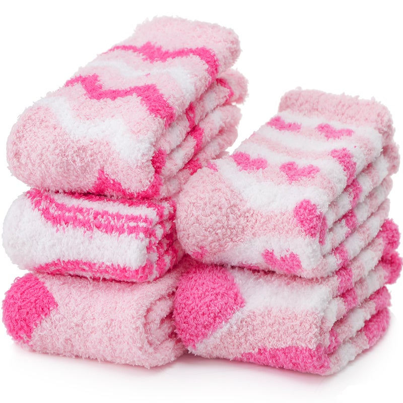 EBMORE Fuzzy Socks for Women, Fluffy Cozy Comfy Soft Cabin Plush Warm Winter Sleep Home Slipper Socks, Christmas Gifts, Valentines Day Gifts for Her, Women Who Have Everything, Stocking Stuffers - Image 1