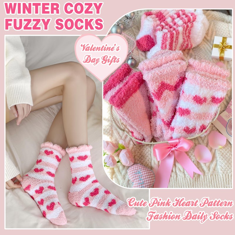 EBMORE Fuzzy Socks for Women, Fluffy Cozy Comfy Soft Cabin Plush Warm Winter Sleep Home Slipper Socks, Christmas Gifts, Valentines Day Gifts for Her, Women Who Have Everything, Stocking Stuffers - Image 3