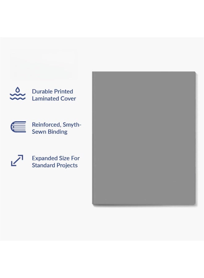 LAMAY B7-B Expanded Softcover Lab Notebook, 9.25 x 11.75 in (23.5 x 30 cm), 144 Pages, Permanent Bound, 70lb Heavyweight Paper (1-Pack, Grid) - Image 4