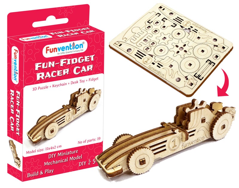 Funvention Fun Fidgets Assorted (6 x 4 DIY Miniature Mechanical Models Bike, Car, Guitar & Watch) Pack of 24 - Birthday Return Gifts Party Pack Return Favors for Kids Art & Craft STEM Learning Toys - Image 4