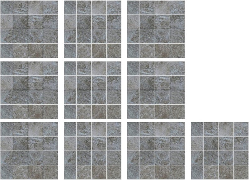 klarako 10pcs 3D Effect Crystal Tile Stickers, Mosaic Crystal Tile Stickers, DIY Waterproof SelfAdhesive Wall Stickers for Home Decor Living Room Bathroom Kitchen Decor, 10X10CM (F) - Image 2